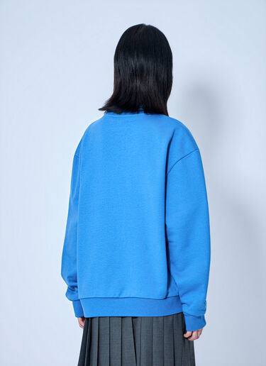 Miu Miu Logo Motif Sweatshirt Light Blue miu0265008