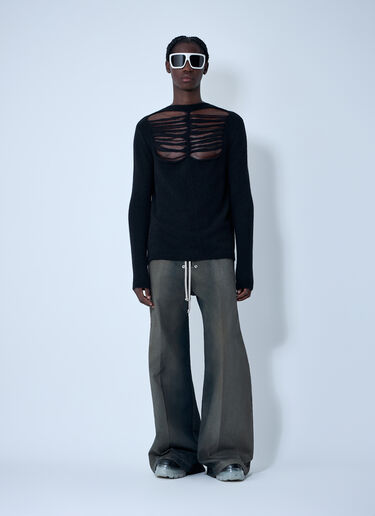 Rick Owens Wool-Blend Knit Top Black ric0161010