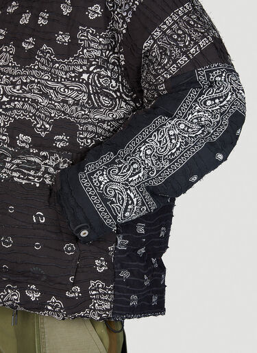 LN-CC® - Children Of The Discordance: Bandana Down Jacket - Black Children Of The Discordance Bandana Down Jacket Black cod0151006