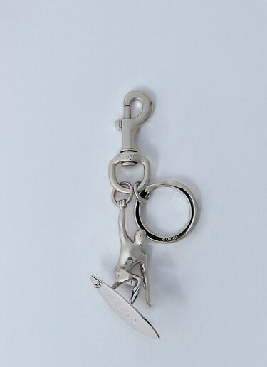 LN-CC® - Gucci: Engraved Surfer Keyring Charm - Silver Gucci Engraved Surfer Keyring Charm Silver guc0160017