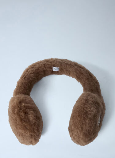 Max Mara Logo Motif Ear Muffs Camel max0262037