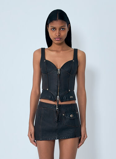 LN-CC® - Miss Sixty x KNWLS: Leather Top - Black Miss Sixty x KNWLS Leather Top Black msk0263009