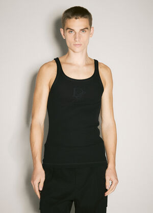 Dolce & Gabbana Logo Embroidery Tank Top Black dol0158002