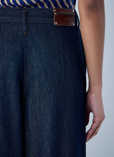LN-CC® - Dries Van Noten: Wide-Leg Denim Trousers - Blue Dries Van Noten Wide-Leg Denim Trousers Blue dvn0263012