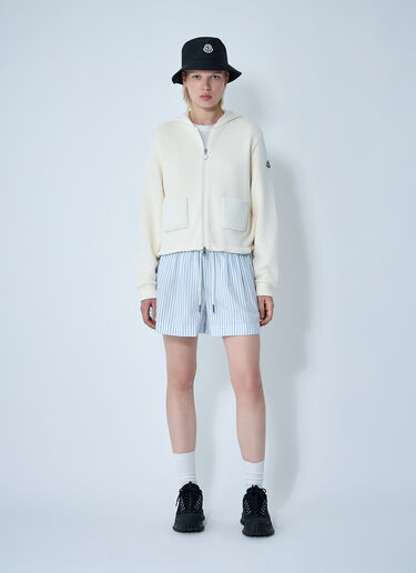 Moncler Zip-Up Cardigan Beige mon0261041