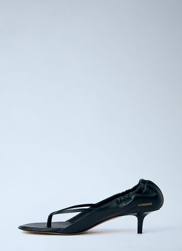 LN-CC® - Jacquemus: The Low Sandals - Black Jacquemus The Low Sandals Black jac0264037
