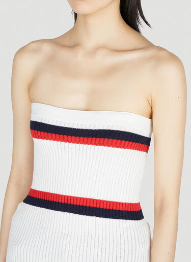 LN-CC® - Meryll Rogge: Ribbed Bustier Top - White Meryll Rogge Ribbed Bustier Top White mrl0252013