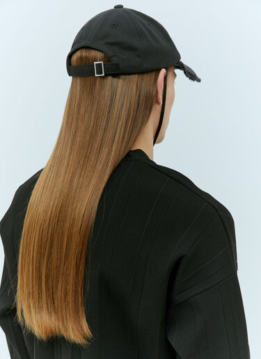 LN-CC® - Jacquemus: La Casquette Artichaut Baseball Cap - Black Jacquemus La Casquette Artichaut Baseball Cap Black jac0356007