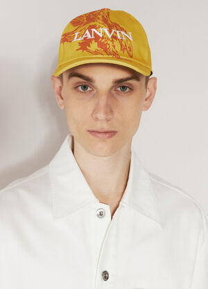LN-CC® - Lanvin x Future: Logo Embroidery Baseball Cap - Yellow Lanvin x Future Logo Embroidery Baseball Cap Yellow lvf0157012