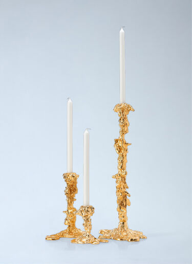 POLSPOTTEN Sculpted Metal Candle Holder Gold wps0692212