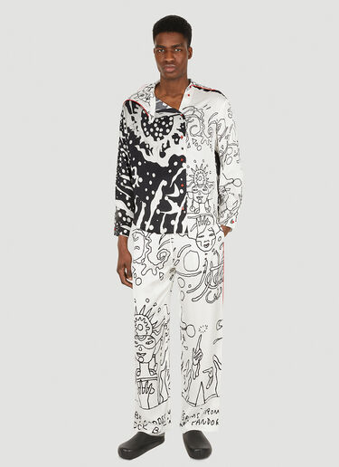 LN-CC® - Honey Fucking Dijon: Fluid Asymmetric Shirt - White Honey Fucking Dijon Fluid Asymmetric Shirt White hdj0348020