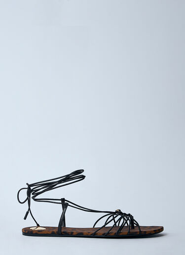 LN-CC® - Saint Laurent: Babylone Sandals - Brown Saint Laurent Babylone Sandals Brown sla0259036