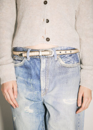 Our Legacy Pleated Biscuit Belt Beige our0358006