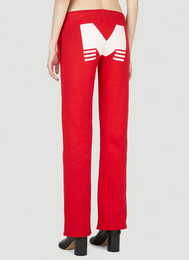 LN-CC® - Mowalola: Logo Print Track Pants - Red Mowalola Logo Print Track Pants Red mow0352006