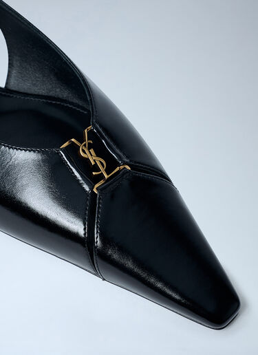 LN-CC® - Saint Laurent: Babylon 00 Slingback Ballerina Flats - Black Saint Laurent Babylon 00 Slingback Ballerina Flats Black sla0261082