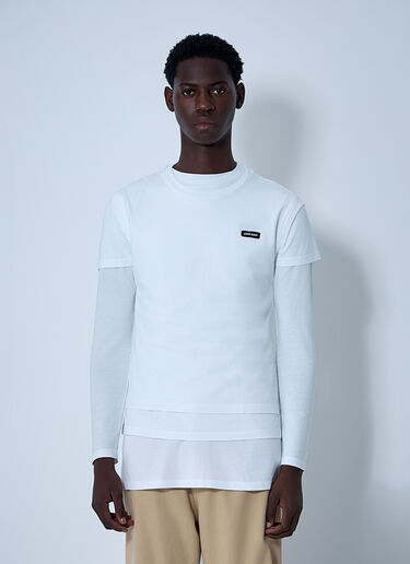LN-CC® - Miu Miu: Set Of Three Logo Motif T-Shirts - White Miu Miu Set Of Three Logo Motif T-Shirts White miu0361001