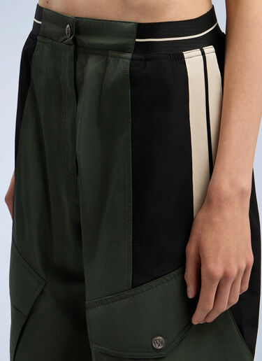 LN-CC® - Palm Angels: Panel Cargo Pants - Green Palm Angels Panel Cargo Pants Green pma0262079