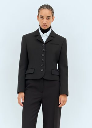 LN-CC® - The Row: Fletcher Wool Jacket - Black The Row Fletcher Wool Jacket Black row0258003