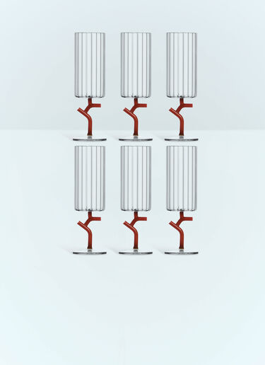 LN-CC® - Ichendorf Milano: Set Of Six Amaranta Flutes - Red Ichendorf Milano Set Of Six Amaranta Flutes Red wps0691350