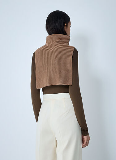 LN-CC® - Max Mara: Logo Motif Wool Scarf - Camel Max Mara Logo Motif Wool Scarf Camel max0262034