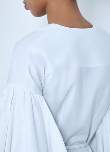 LN-CC® - Jacquemus: V-Neck Wrap Blouse - White Jacquemus V-Neck Wrap Blouse White jac0264011