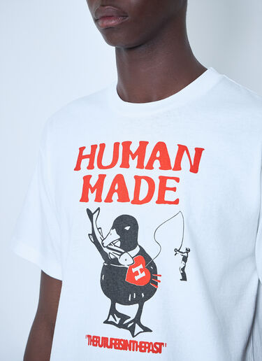 LN-CC® - HUMAN MADE: Logo Motif T-Shirt - White HUMAN MADE Logo Motif T-Shirt White hmd0161021