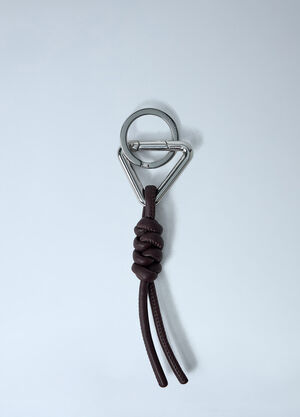 LN-CC® - Bottega Veneta: Triangle Keyring - Burgundy Bottega Veneta Triangle Keyring Burgundy bov0163006