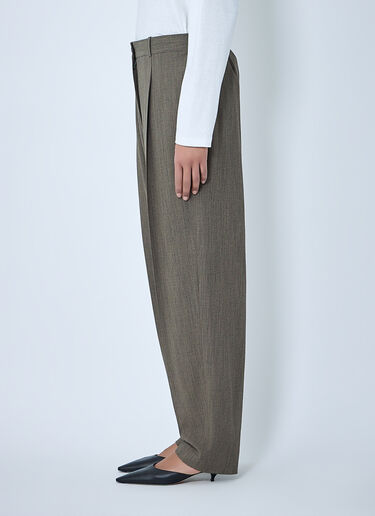 LN-CC® - The Row: Gianni Wool Straight Pants - Grey The Row Gianni Wool Straight Pants Grey row0264057