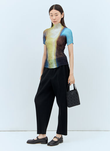 LN-CC® - Issey Miyake: Light Leak Chiffon Twist Top - Multicolour Issey Miyake Light Leak Chiffon Twist Top Multicolour ism0257002