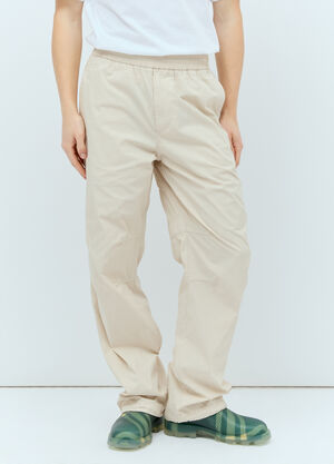 LN-CC® - Burberry: Elasticated Waistband Pants - Cream Burberry Elasticated Waistband Pants Cream bur0155029