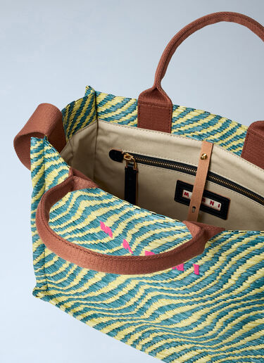 LN-CC® - Marni: Small Basket Bag - Green Marni Small Basket Bag Green mni0263023