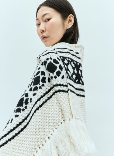 LN-CC® - Max Mara: Large Wool And Cashmere Scarf - White Max Mara Large Wool And Cashmere Scarf White max0255009