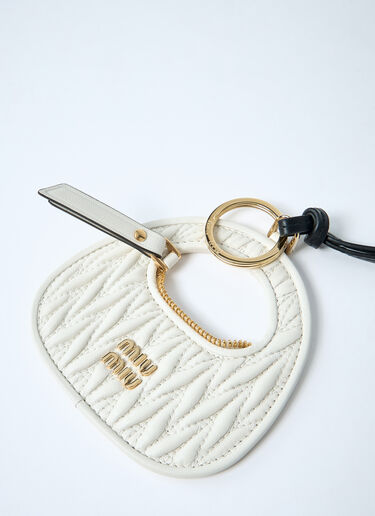 Miu Miu Wander Leather Keyring White miu0262055