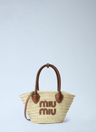 Miu Miu 编织面料托特包 米色 miu0264023