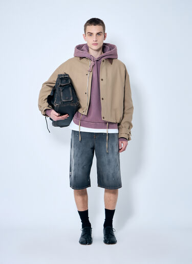 LN-CC® - Acne Studios: Distressed Denim Shorts - Black Acne Studios Distressed Denim Shorts Black acn0159008