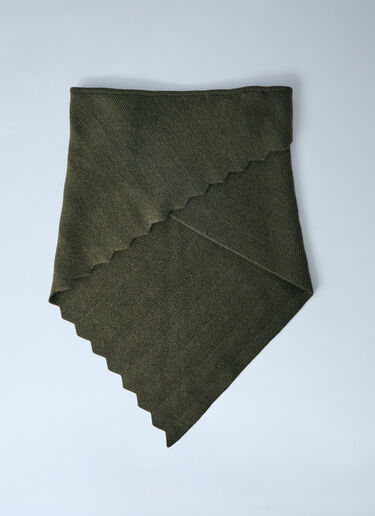 LN-CC® - Jacquemus: Le Chale Chevron Scarf - Green Jacquemus Le Chale Chevron Scarf Green jac0164004
