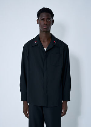 LN-CC® - Bottega Veneta: Light Wool Shirt - Black Bottega Veneta Light Wool Shirt Black bov0160002