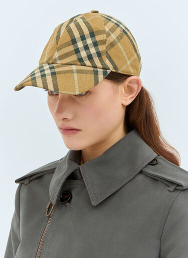 Burberry 格纹棉质棒球帽 棕色 bur0358002