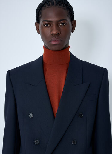 LN-CC® - Saint Laurent: Wool Double-Breasted Blazer - Navy Saint Laurent Wool Double-Breasted Blazer Navy sla0162010