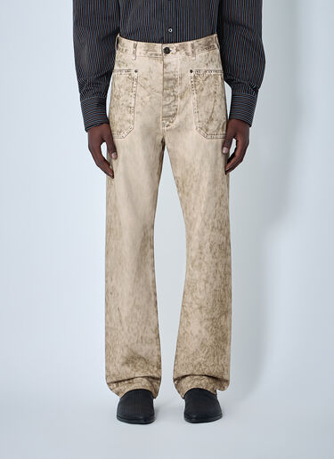 Vivienne Westwood Wide-Leg Denim Jeans Beige vvw0164011