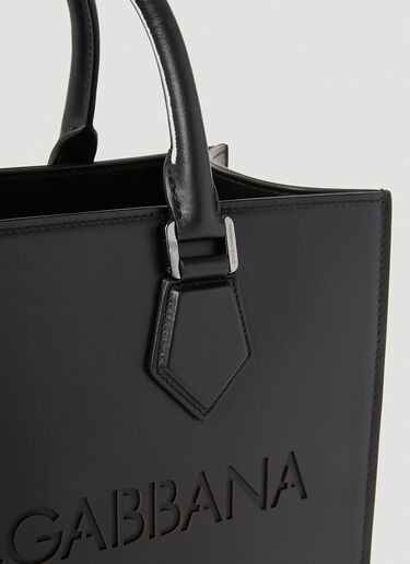 Dolce & Gabbana デボス加工ロゴ トートバッグ ブラック dol0153014