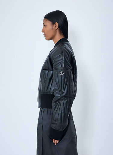 Moncler + Rick Owens ジオカモ・クロップド・キルティング・ボンバージャケット ブラック mcs0363009