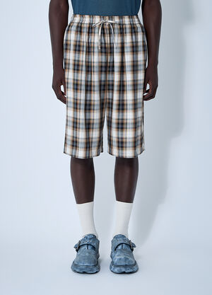 Acne Studios Check Shorts Beige acn0361003