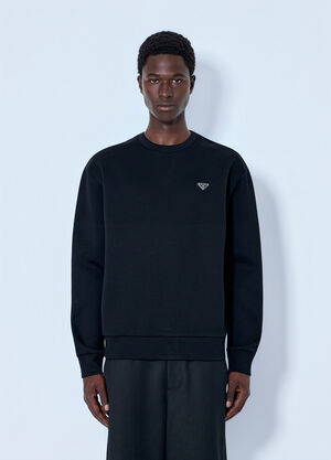 Prada Technical Cotton Sweatshirt Black pra0166006