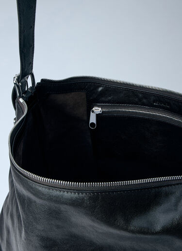 LN-CC® - Lemaire: Belted Hobo Shoulder Bag - Dark Brown Lemaire Belted Hobo Shoulder Bag Dark Brown lem0264024
