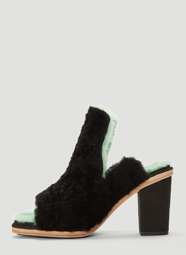 LN-CC® - Eckhaus Latta: Open-Toe Heel Mules - Black Eckhaus Latta Open-Toe Heel Mules Black eck0238002