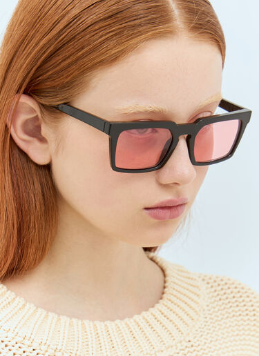 LN-CC® - Clean Waves: Type 02 Mid Sunglasses - Black Clean Waves Type 02 Mid Sunglasses Black clw0357007