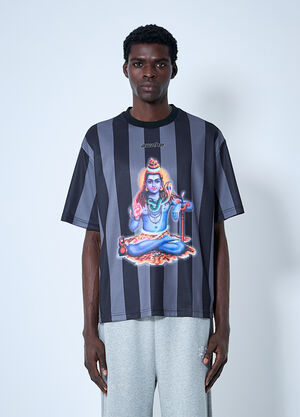 Awake NY Logo Motif T-Shirt Black awk0160012