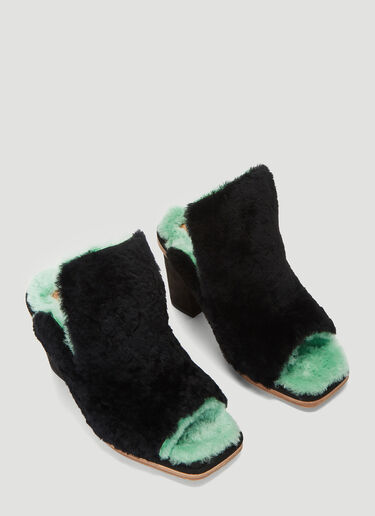 LN-CC® - Eckhaus Latta: Open-Toe Heel Mules - Black Eckhaus Latta Open-Toe Heel Mules Black eck0238002