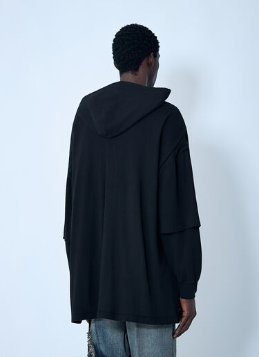 Rick Owens DRKSHDW 토미 허슬러 후드티셔츠  블랙 drk0162008